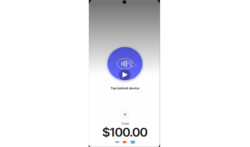 Invoice with payment taken by card
